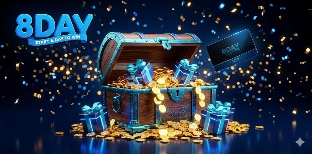 Khuyến mãi 8Day: Thưởng 100% nạp đầu và lì xì giờ vàng